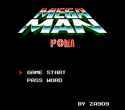 Mega Man Powa Title Screen